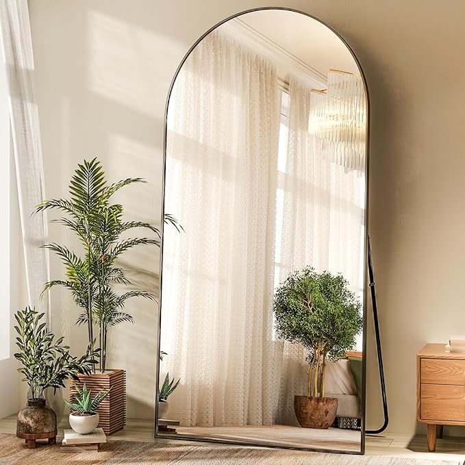 HARRITPURE 76"x34" Arched Full Length Mirror Free Standing Hanging Mounted by HARRITPUREHome