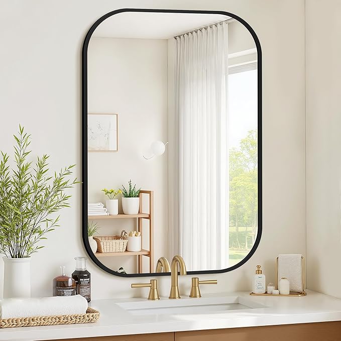 Bathroom Mirror for Wall, HD Reflection Shatterproof Mirror for Living Room by Unknown