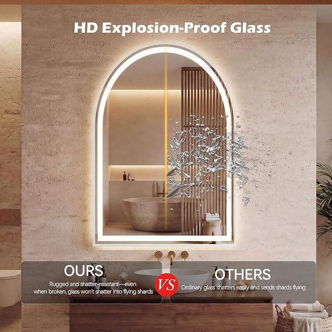 DUMOS 24"×36" LED Bathroom Mirror - Image 3