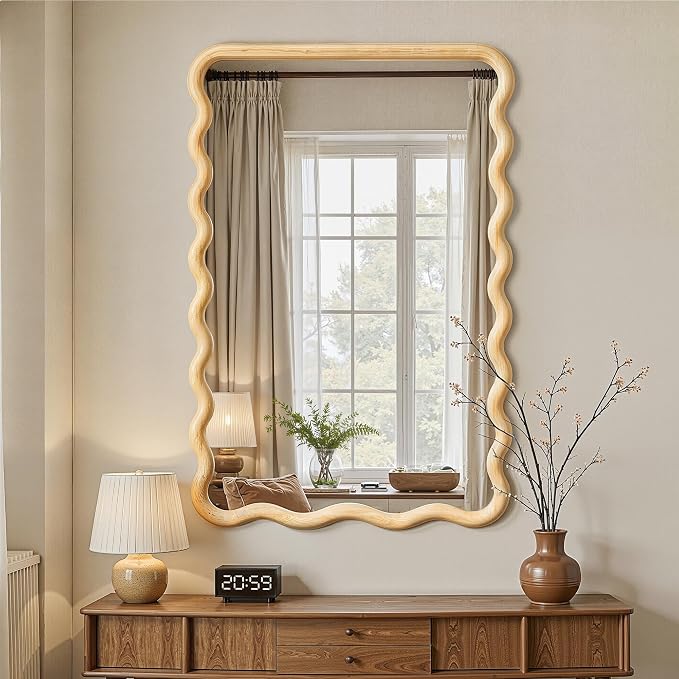 Wavy Mirror for Wall, for Bedroom, Living Room by LawadaMirror