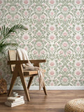 YXTII Peel and Stick Wallpaper Pink Floral Damask Wallpaper by YXTII