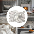 CONCORD WALLCOVERINGS 3D Faux Stone Wall Panels, Lightweight 17.5" x 23.75" PVC by ConcordWallcoverings