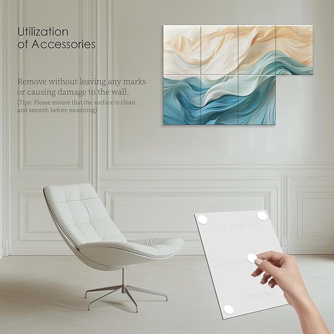 JaneTech 8-Pack Acoustical Wall Panels 48x32 Inches Art Acoustic Panels - Image 6