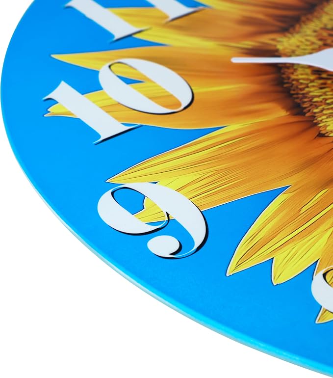 Large Sunflower Decor Wall Clocks, Waterproof Glass Wall Clock - Image 8