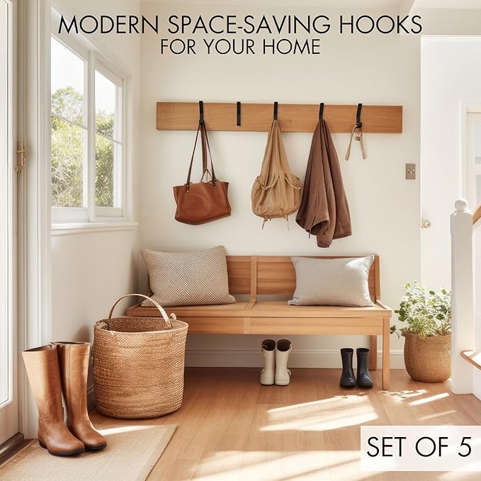 Decorative Coat Hooks For Wall Mount Set of 5 - Image 2