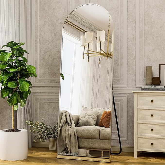 HARRITPURE 64"x21" Arched Full Length Mirror Free Standing Floor Mirrors - Image 3