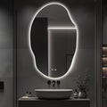 Asymmetrical LED Bathroom Mirror by Unknown