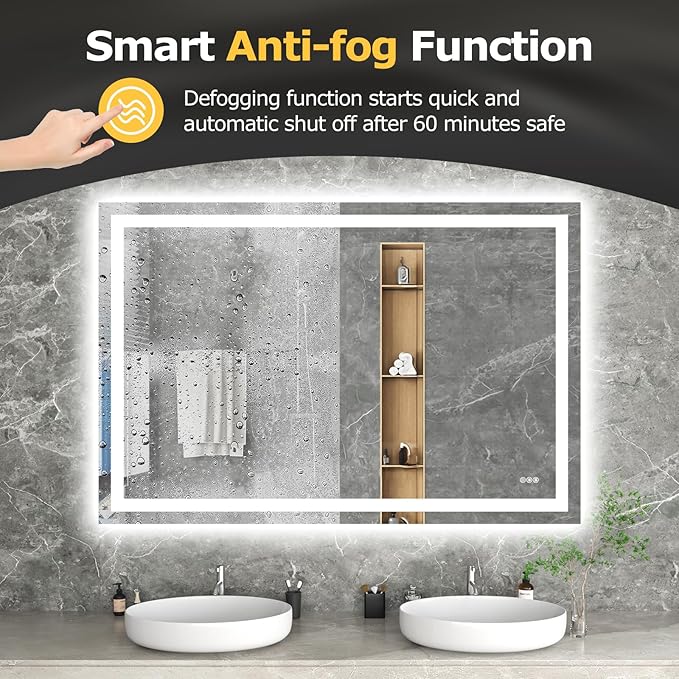 Hivone 60X40 LED Bathroom Mirror - Image 6