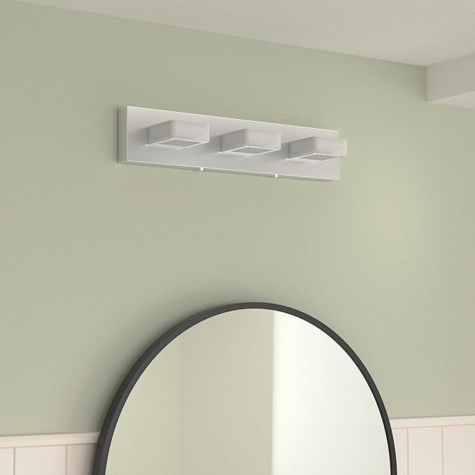 Ralbay Dimmable LED Vanity Light Modern 3 Light Acrylic Stainless Steel - Image 2