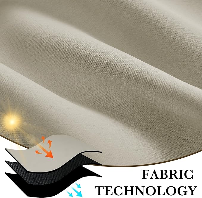 RYB HOME Bedroom Blackout Curtains 63 inches Long, 100% Blackout Thermal - Image 7