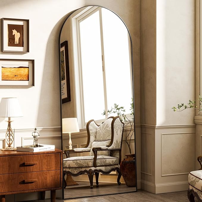 HARRITPURE 64"x21" Full Length Mirror, Arched Full Mirror, Free Standing - Image 2