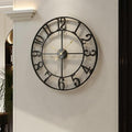 Cuspin Large Wall Clock, 24 Inch Black Clocks by Cuspin