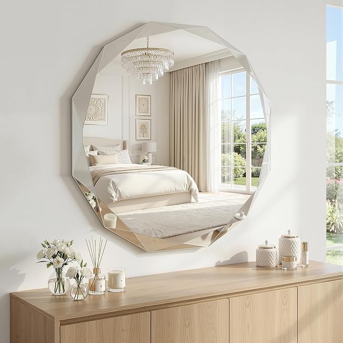 Suidia Bathroom Mirror, Frameless Bathroom Mirror - Image 6