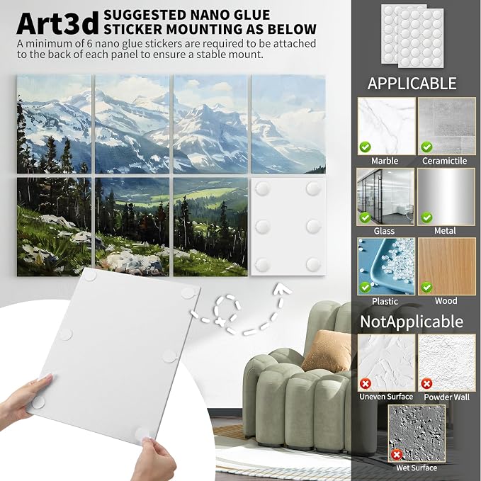 Art3d Soundproof Wall Panels 48"x32", Sound Absorbing Decorative Wall Panels - Image 6