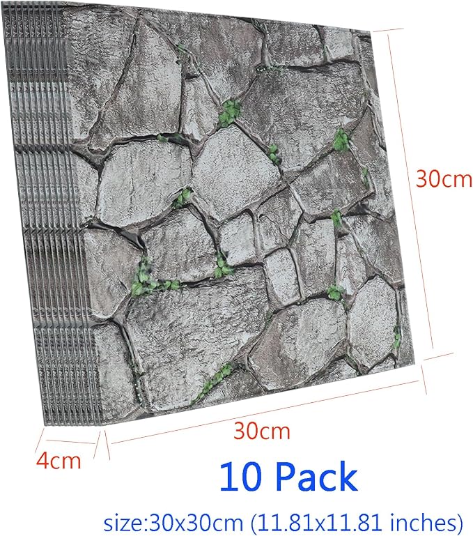 3D Panels Peel and Stick, Simulated Stone Wall, PVC Waterproof Self Adhesive - Image 4