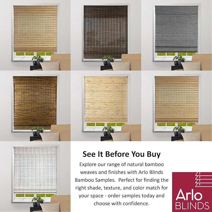 Arlo Blinds Bamboo Shade Samples – Dali Native, Dali Walnut, Java Deep - Image 3