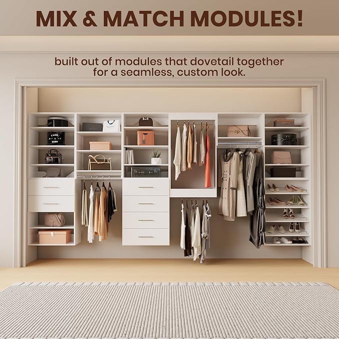 ROOMTEC Modular Closet System, Modern Wooden Tower - Image 4