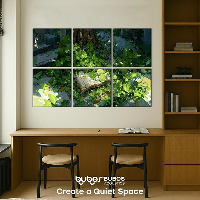 BUBOS 6 Pack Self-Adhesive Acoustic Wall Panel, 70.8" x 47.2" Sound Panels - Image 5