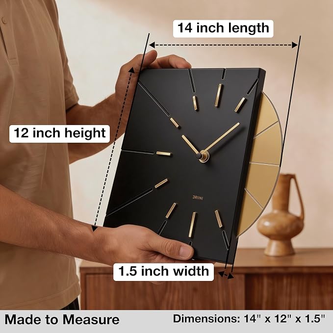 Driini Clocks Mid Century Modern Wall Clock - Image 3