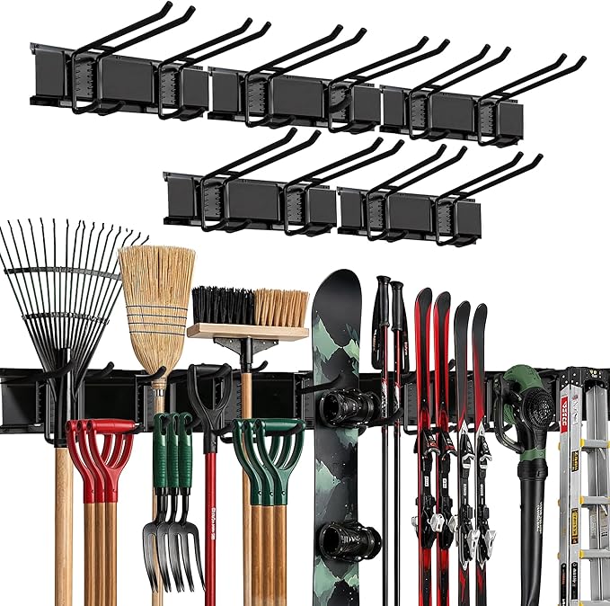 TIDYME Garage Wall Organizer | 80" Heavy-Duty Tool Storage Rack | Adjustable by Tidyme