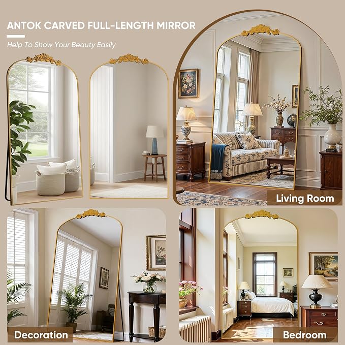 Antok Arched Full Length Mirror, Full Body Mirrors - Image 6