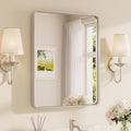 TETOTE Brushed Nickel Bathroom Mirror 24 x 30 Inch by TETOTE