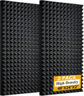 2 Pack Black Acoustic Foam Panels, High Density Soundproof Wall Panels by Unknown