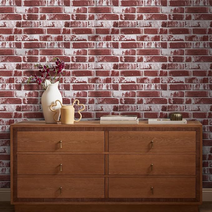 Commomy 3D Peel and Stick Brick, Ultralight Thin PVC Faux Brick Wall Panels - Image 9