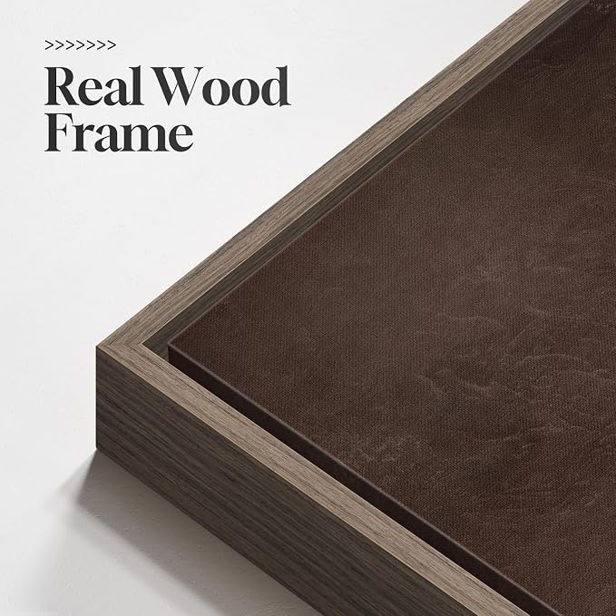 Long Narrow Framed Brown and Beige Neutral Abstract Vertical Wall Art, - Image 5