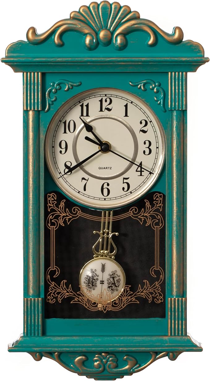 Clockswise Vintage Grandfather-Style Wall Clock by Clockswise