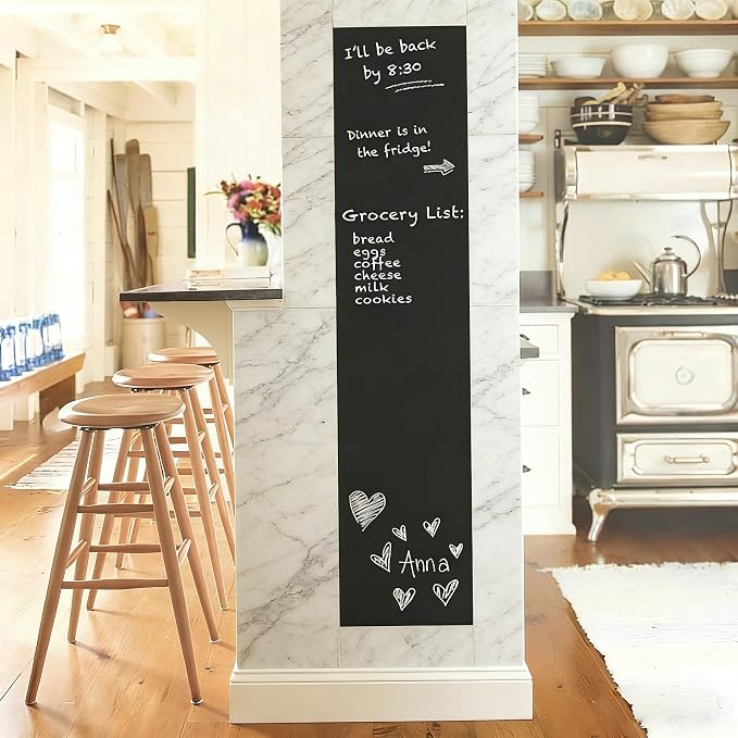 Chalkboard Wallpaper Peel and Stick, Self Adhesive Blackboard Wall Decals - Image 6