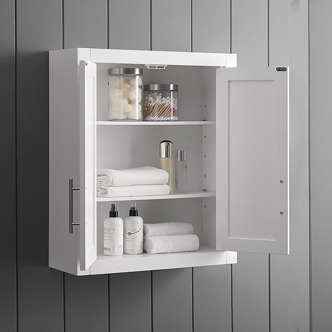 Crosley Furniture Savannah 2-Piece Wall Storage Cabinet, Cabinets - Image 9