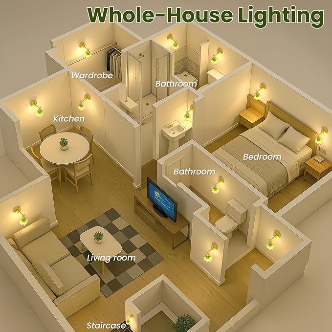 Vintage Battery Operated Wall Sconces - 5000mAh Rechargeable Dimmable Wireless - Image 9