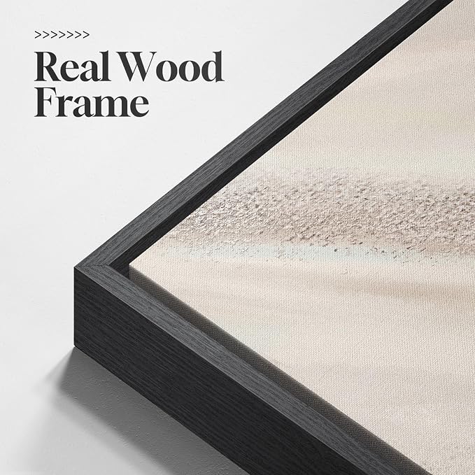 Large Framed Neutral Abstract Wall Art, Vertical Modern Canvas Prints Paintings - Image 5