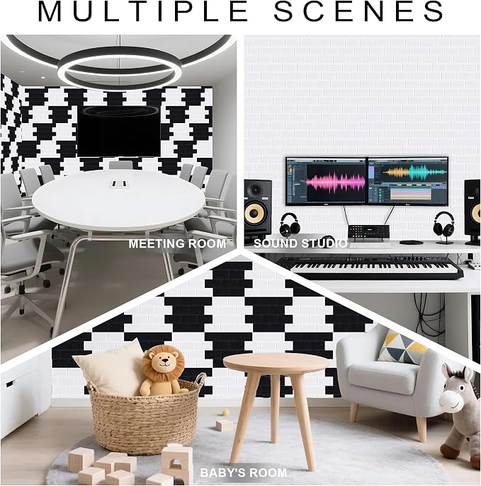 WoveN SounD Brick Acoustic Wall Panels Seamless Visual, High Density, Sound - Image 8