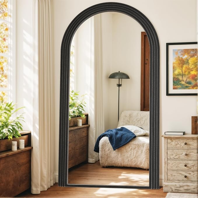 Antok Full Length Mirror 82"×44" Floor Mirror Standing Tall Mirror, Arched - Image 2