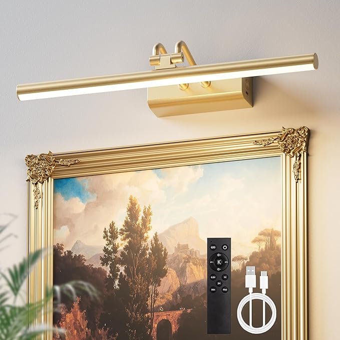 Battery Operated Picture Light for Wall, 4000mAh Cordless Wall Lamp for - Image 9