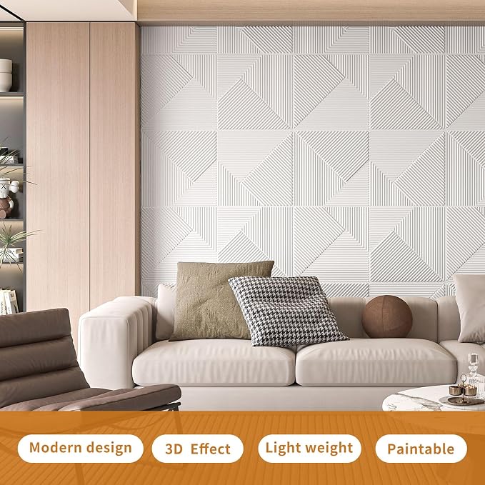WOWSTAR 12-Pack 3D Wall Panels 19.7" x 19.7", Modern Wall Covering - Image 2