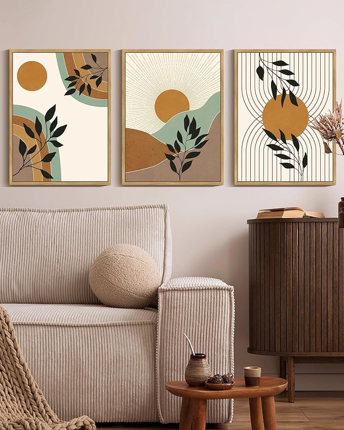 PHOPAGO Boho Wall Art Sage Plant Botanical Framed Wall Printing 11x14in - Image 8