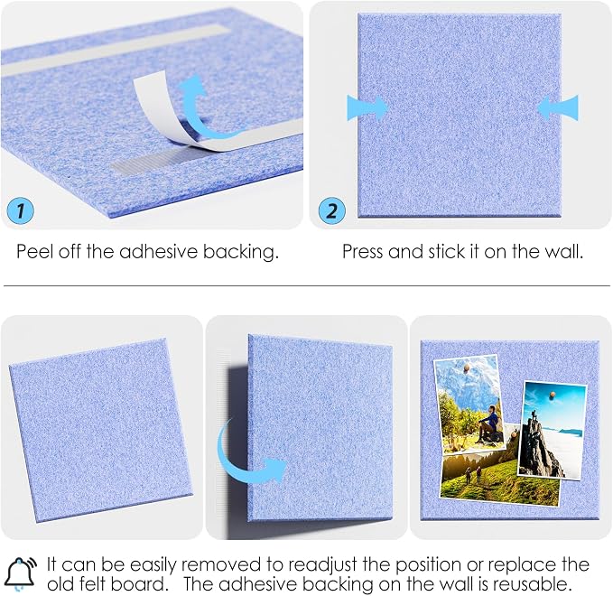 MaxGear Large Cork Board for Wall 48" x 36" Light Blue Bulletin Board, 12 Pack - Image 4