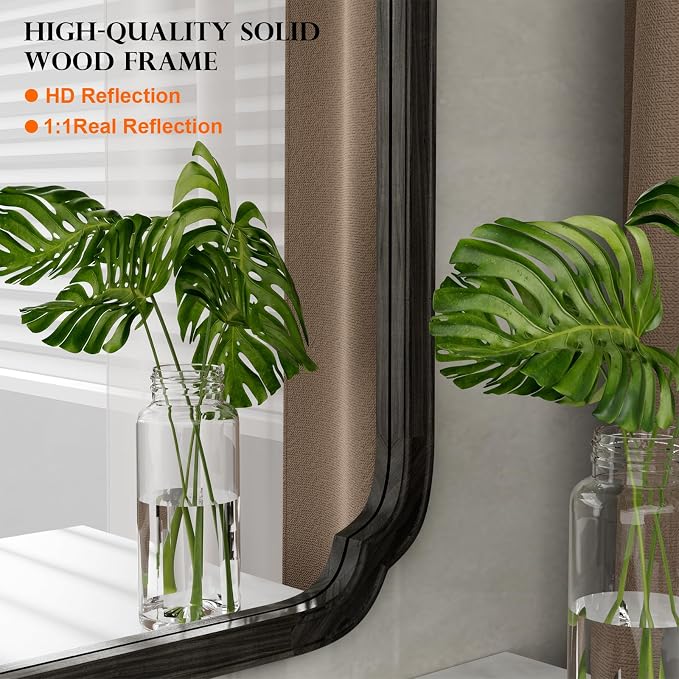 WallBeyond 24" x 36" Rounded Corner Arch Wall Mirror - Image 5