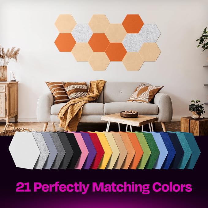 Acoustic Panels 12-Pack Soundproof Wall Panels 12"X10.4"X0.4" Sound Panels High - Image 5