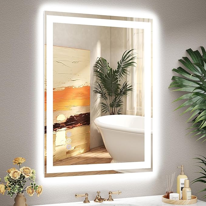 28x36 LED Bathroom Mirror with Lights, Super Bright Front & Backlit Vanity by GreatMirrorTalksItself