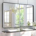TETOTE 60 x 40 Inch Black Frame Mirror, Bathroom Vanity Mirror by TETOTE