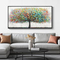 Large Framed Tree of Life Colorful Wall Art, Modern Canvas Prints Paintings by Cuspin