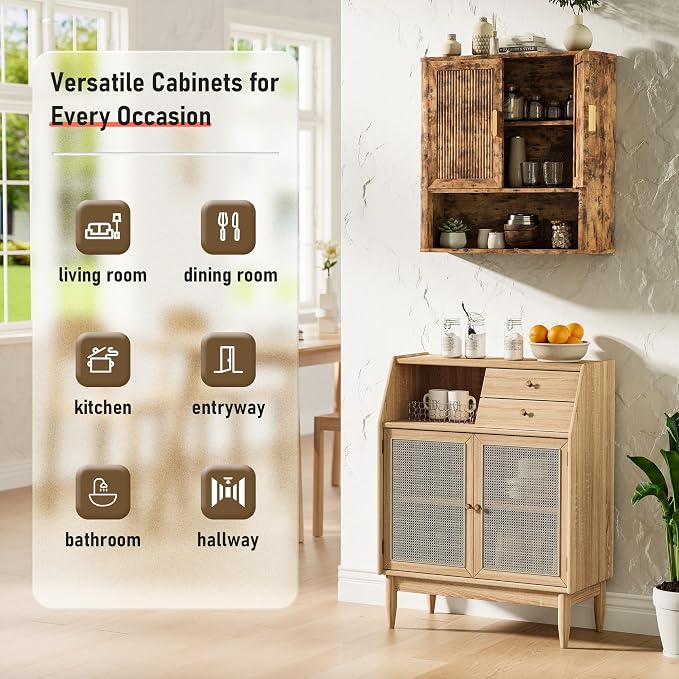 INNOD Bathroom Wall Cabinet, Wall-Mounted Medicine Cabinet - Image 2