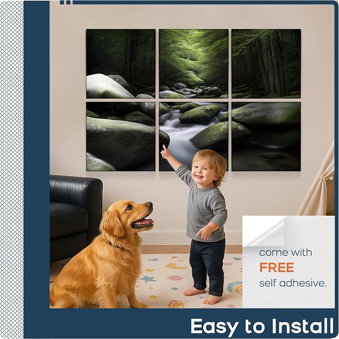 BUBOS 6 Pack Self-Adhesive Acoustic Wall Panels, 70.8" x 47.2" Sound Panels - Image 8