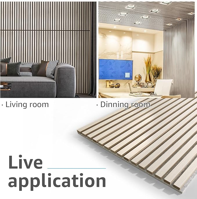 Art3d 4 Pack 47.2 x 23.6in. Wood Slat Acoustic Panels - Image 5