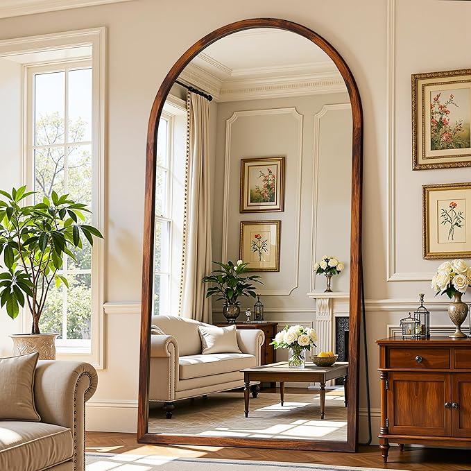 Full Length Mirror 76"×41" Floor Mirror Standing Tall Mirror, Arched Stand up by AntokMirror