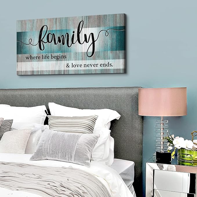 Family Wall Decor Teal Wall Art - Image 2